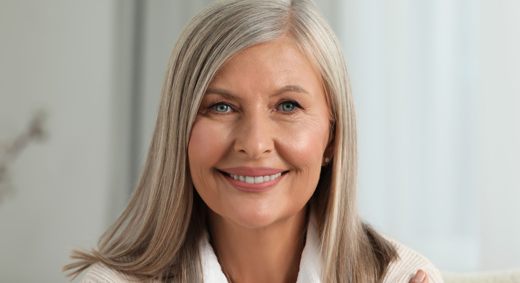 marina del rey restorative dentistry model with white hair